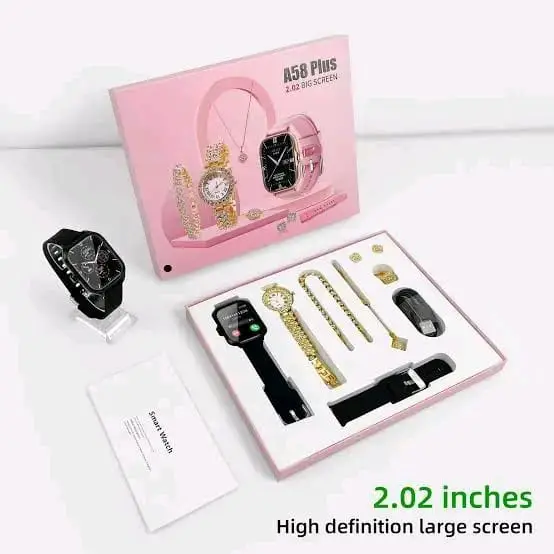 A58 plus smartwatch with jewellery gift box 🎁