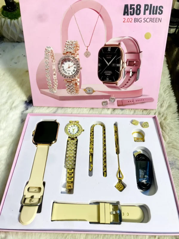 A58 plus smartwatch with jewellery gift box 🎁