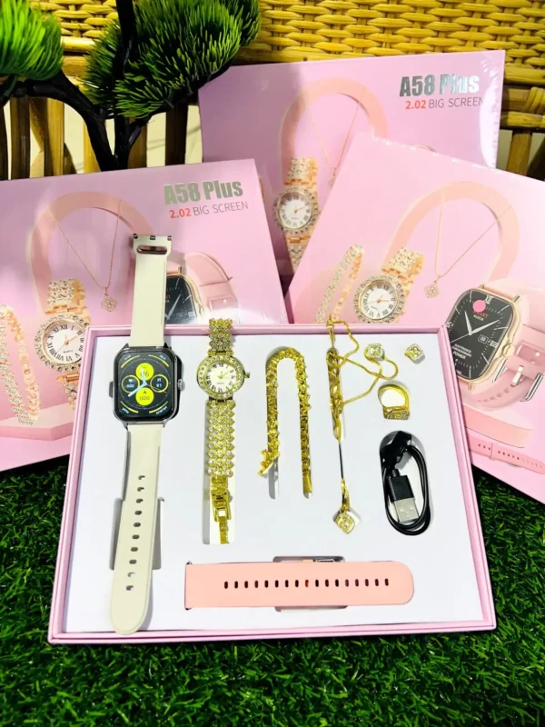 A58 plus smartwatch with jewellery gift box 🎁
